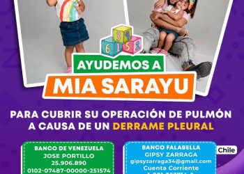 La pequeña Mía necesita ayuda por derrame pleural con neumonía