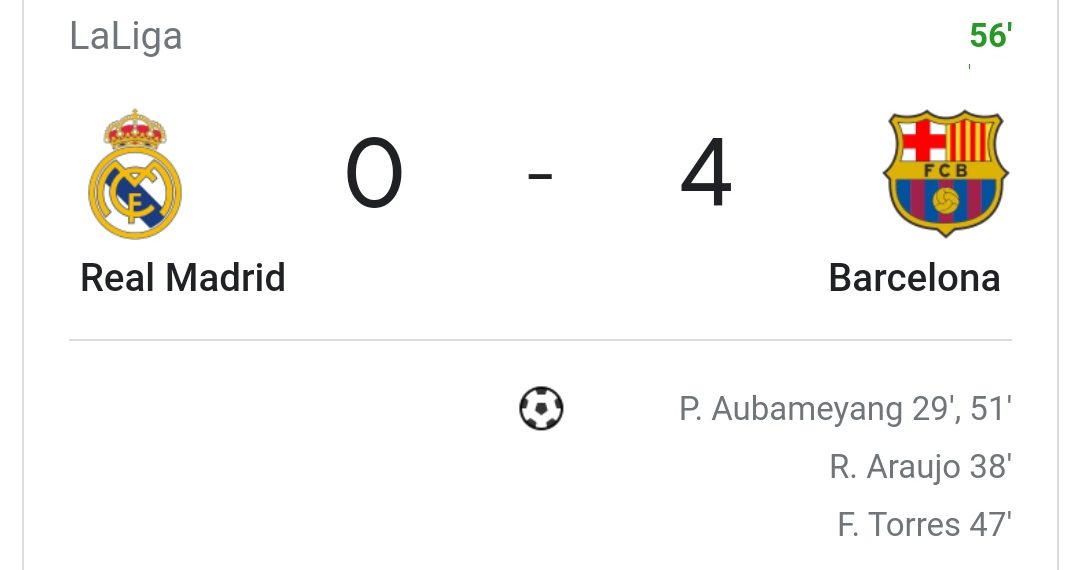 ¡VEA AQUI! El Barcelona gana el clásico 4 – 0 contra Real Madrid