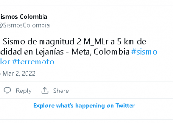 TIEMBLA EN LA LEJANÍA y Colombia se hace tendencia en Twitter