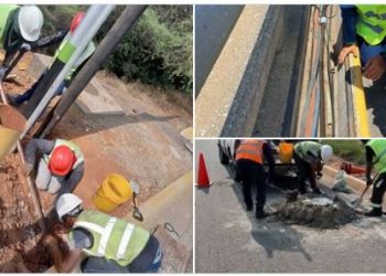 CORPOELEC: Ya están instalando los cables en el Puente sobre el Lago