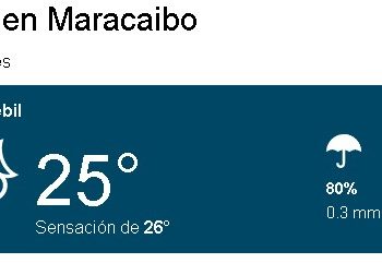 FUERTE AGUACERO CAE EN MARACAIBO