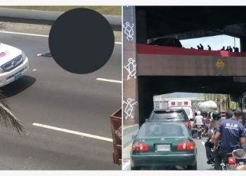 MUJER MUERTA EN LA ARAÑA: Motorizado colisiona contra distribuidor en Caracas