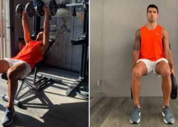 Luis Suárez entrena mientras define su futuro