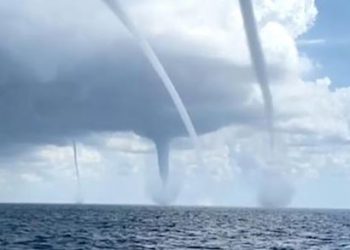 ¡Impresionante! Captan 4 trombas marinas en costa de Mallorca, España; tormentas azotaron la isla