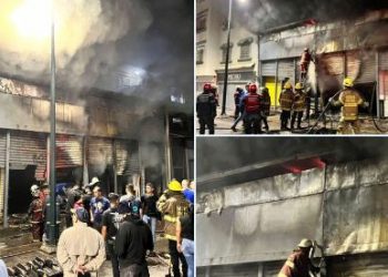 EN FOTOS: Se incendian 19 locales del Mercado MERSUR en Caracas