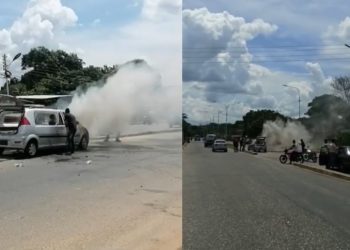 Se incendió carro fúnebre mientras trasladaba un cuerpo en Guanare 
