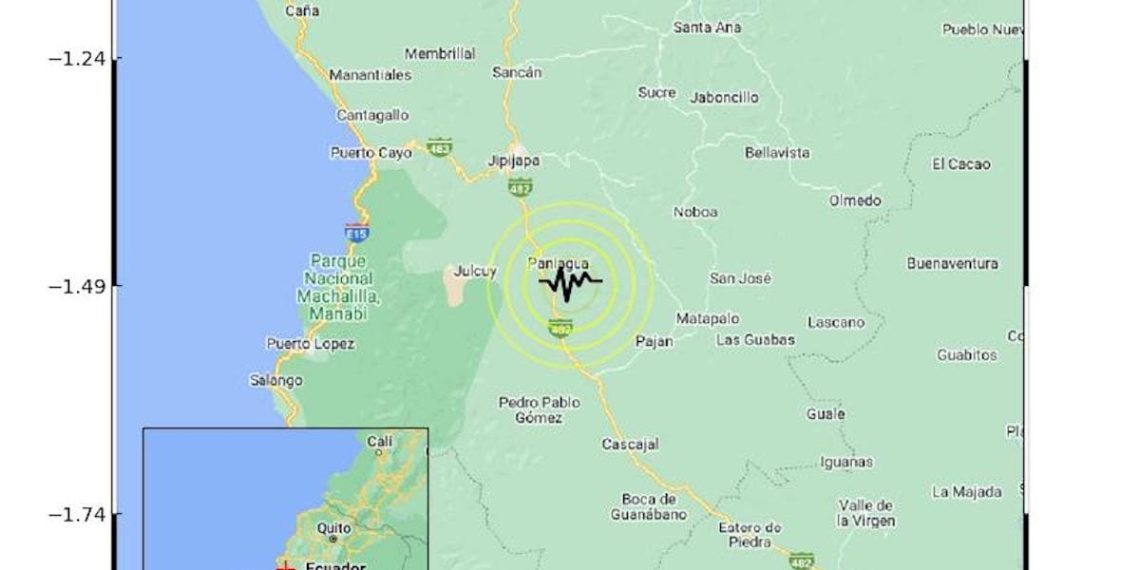 Terremoto de magnitud 4,7 en zona costera de Ecuador
